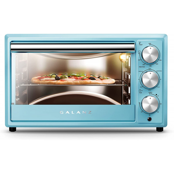 Galanz Large Convection Toaster Oven, Retro Blue