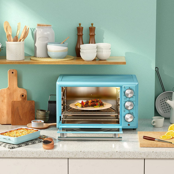 Galanz Large Convection Toaster Oven, Retro Blue