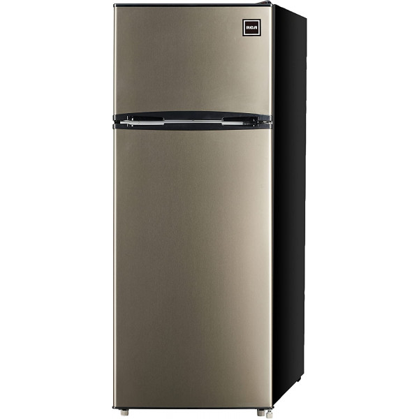 RCA 2 Door Apartment Refrigerator+Freezer, Stainless