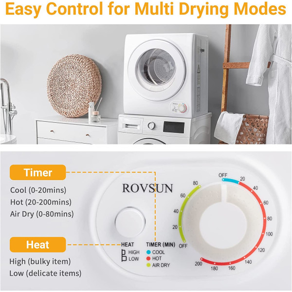 ROVSUN Portable Front Load Clothes Dryer